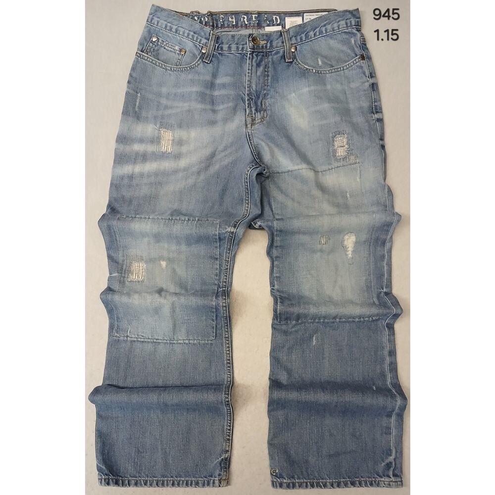 Southern Thread (36x34) Y2K Baggy Wide Blue Denim Jeans